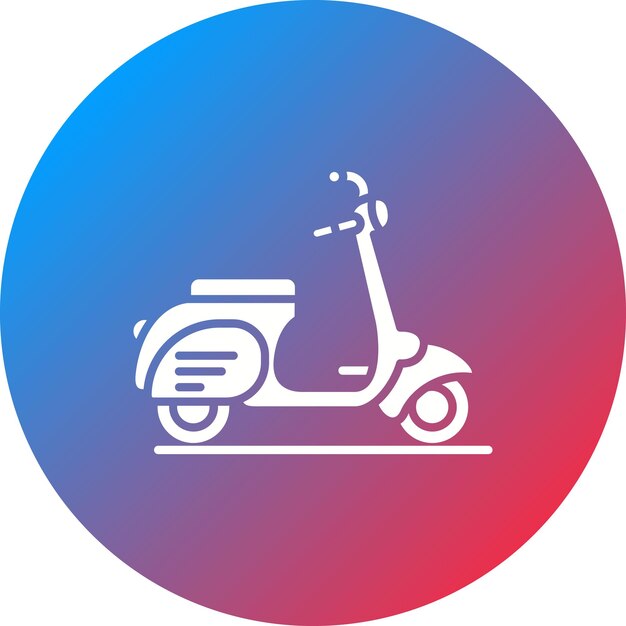 Imagen vectorial del icono del scooter de entrega Se puede utilizar para la entrega de alimentos