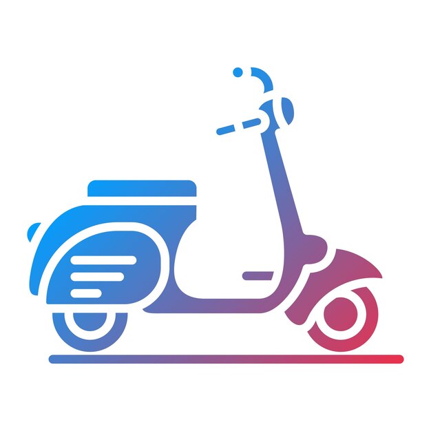 Imagen vectorial del icono del scooter de entrega Se puede utilizar para la entrega de alimentos