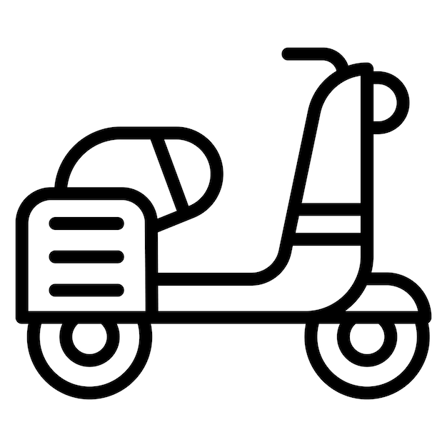 Imagen vectorial del icono del scooter Se puede usar para Retro