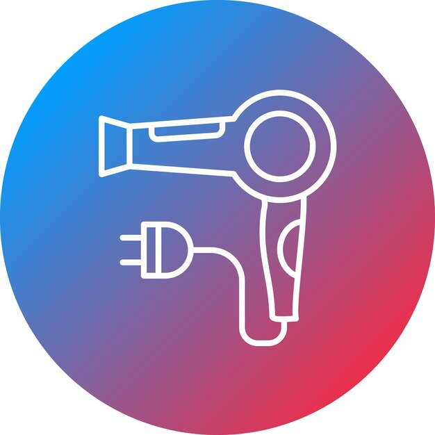 Imagen vectorial del icono del secador de pelo Se puede usar para Spa