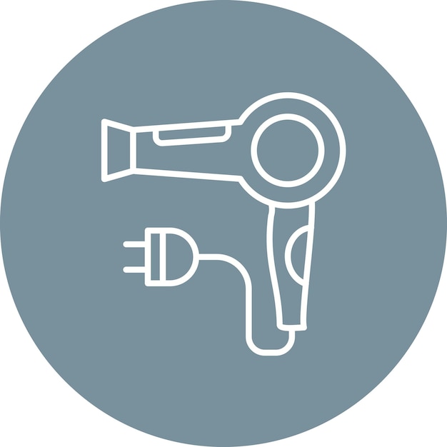 Imagen vectorial del icono del secador de pelo Se puede usar para Spa