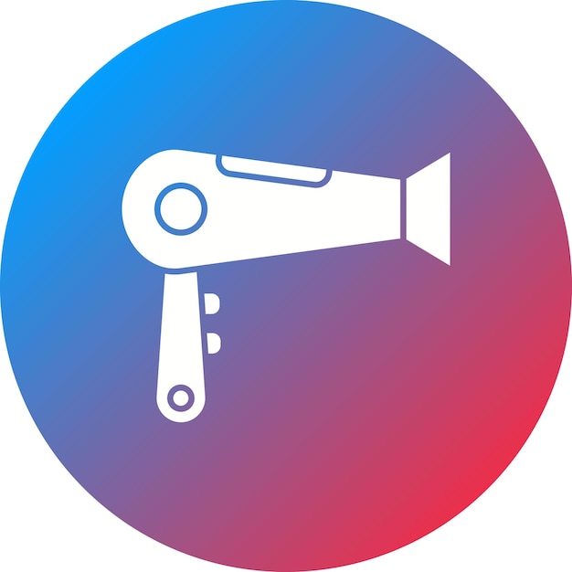 Imagen vectorial del icono del secador de pelo Se puede utilizar para los servicios hoteleros