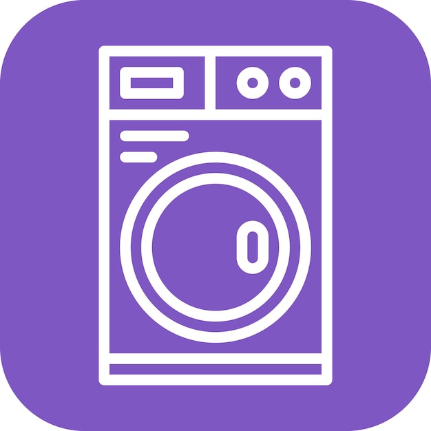 Imagen vectorial del icono de la secadora Se puede utilizar para la lavandería