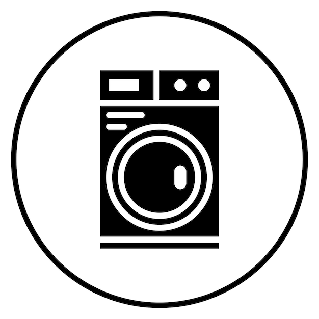 Imagen vectorial del icono de la secadora Se puede utilizar para la lavandería