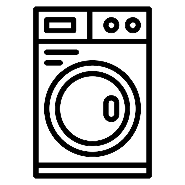 Imagen vectorial del icono de la secadora Se puede utilizar para la lavandería