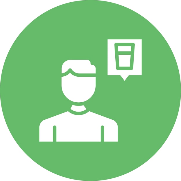 Imagen vectorial del icono de sed excesiva Se puede utilizar para los síntomas de alergia