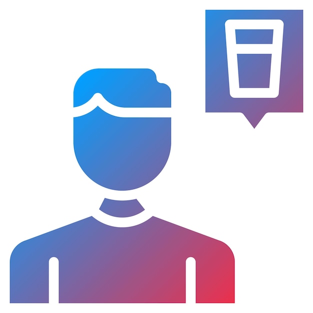 Imagen vectorial del icono de sed excesiva Se puede utilizar para los síntomas de alergia