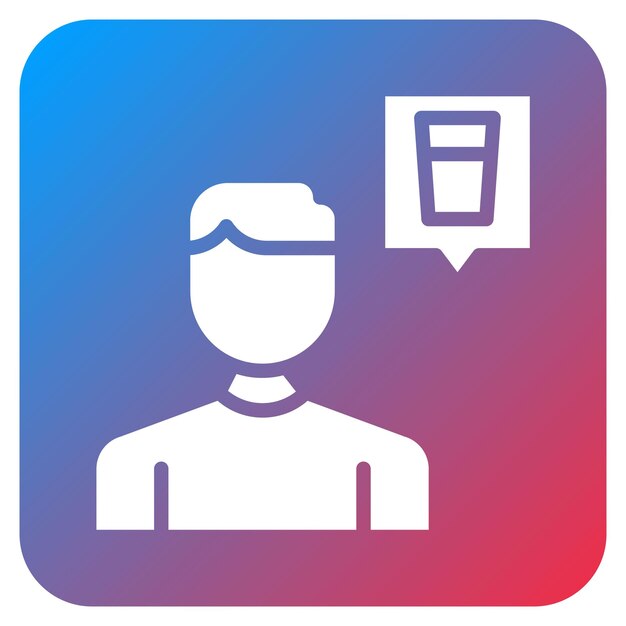 Imagen vectorial del icono de sed excesiva Se puede utilizar para los síntomas de alergia