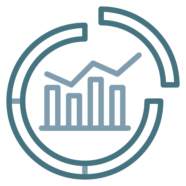 Imagen vectorial del icono de segmentación de mercado Se puede utilizar para la investigación de mercado