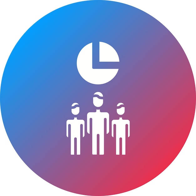 Imagen vectorial del icono del segmento de mercado Se puede utilizar para la redacción