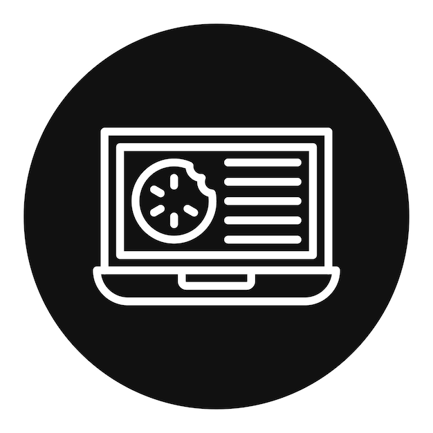 La imagen vectorial del icono de seguimiento de cookies se puede utilizar para el cumplimiento y la regulación