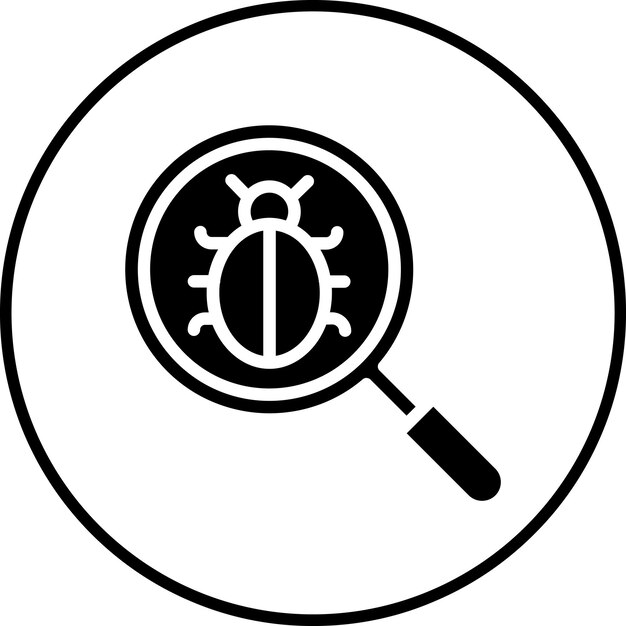 Imagen vectorial del icono de seguimiento de defectos Puede utilizarse para la garantía de calidad