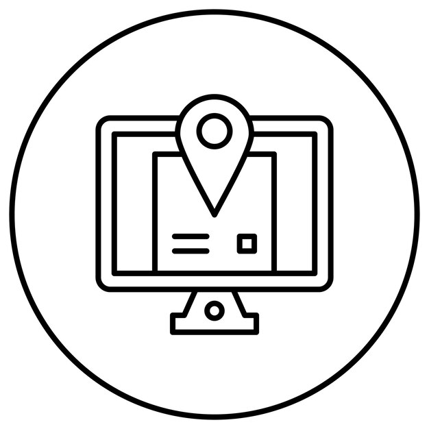 Imagen vectorial del icono de seguimiento de envíos en línea Se puede utilizar para el comercio electrónico