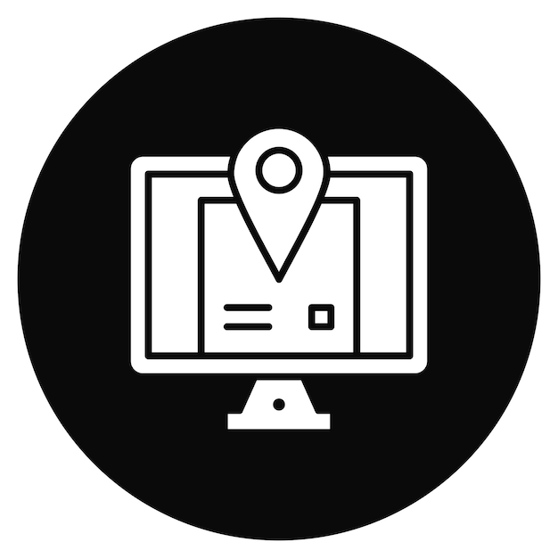 Imagen vectorial del icono de seguimiento de envíos en línea Se puede utilizar para el comercio electrónico