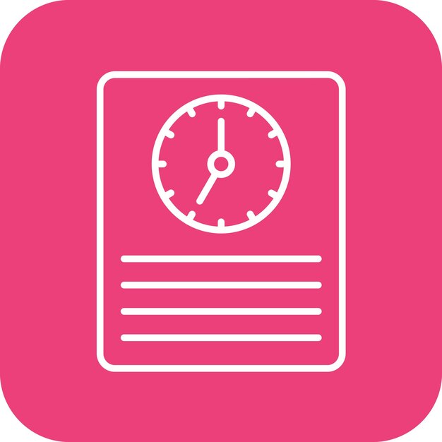 Imagen vectorial de icono de seguimiento de tiempo Se puede utilizar para Recursos Humanos