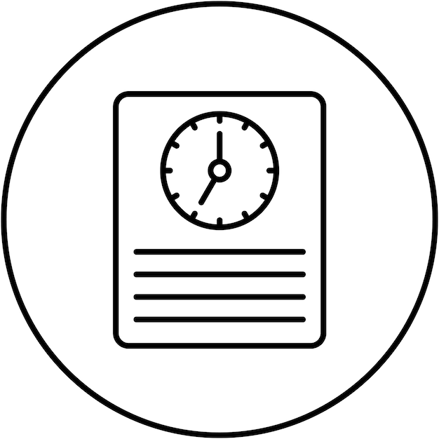 Imagen vectorial de icono de seguimiento de tiempo Se puede utilizar para Recursos Humanos