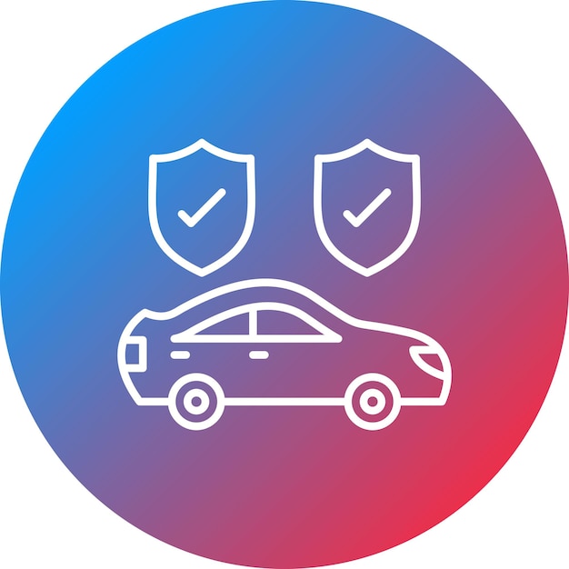 Imagen vectorial del icono de seguridad del automóvil Se puede utilizar para protección y seguridad