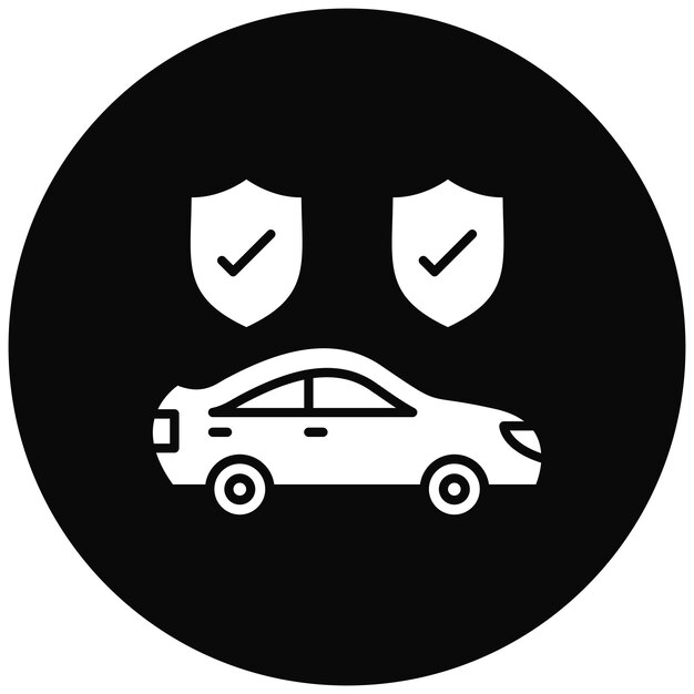 Imagen vectorial del icono de seguridad del automóvil Se puede utilizar para protección y seguridad