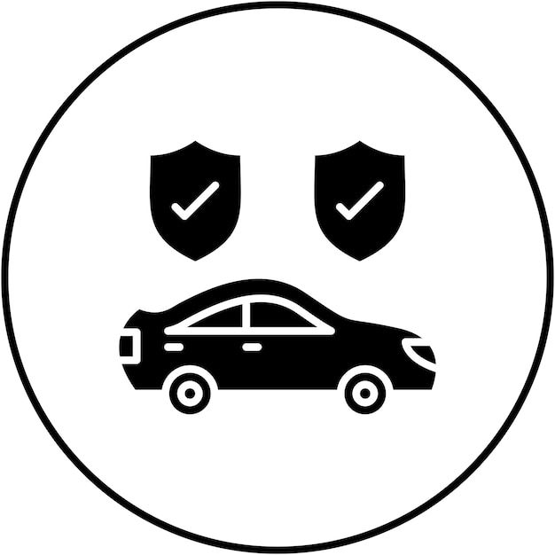 Imagen vectorial del icono de seguridad del automóvil Se puede utilizar para protección y seguridad