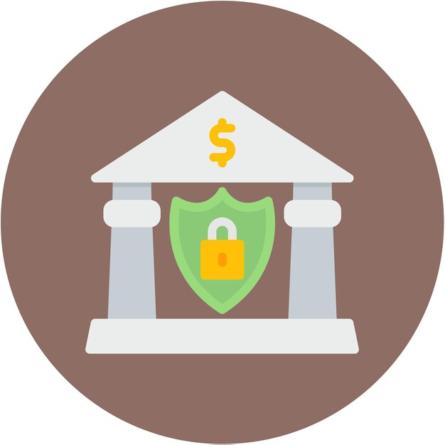 Imagen vectorial del icono de seguridad bancaria Se puede utilizar para la banca