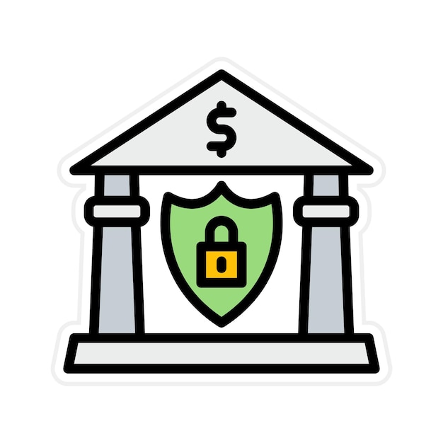 Imagen vectorial del icono de seguridad bancaria Se puede utilizar para la banca
