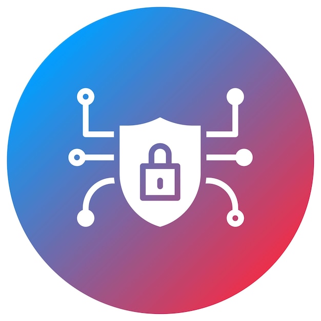 La imagen vectorial del icono de seguridad cibernética se puede utilizar para la biometría