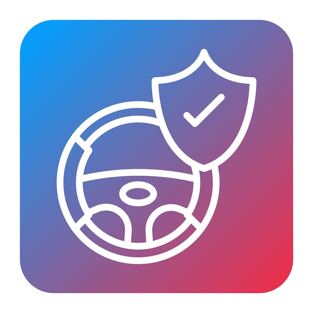 Imagen vectorial del icono de seguridad del conductor Se puede utilizar para la escuela de conducción