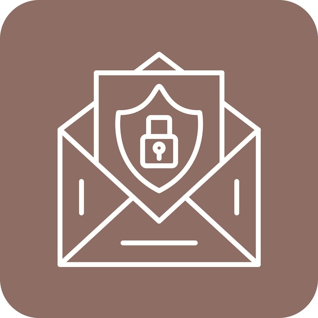 Imagen vectorial de icono de seguridad de correo electrónico Se puede usar para Seguridad
