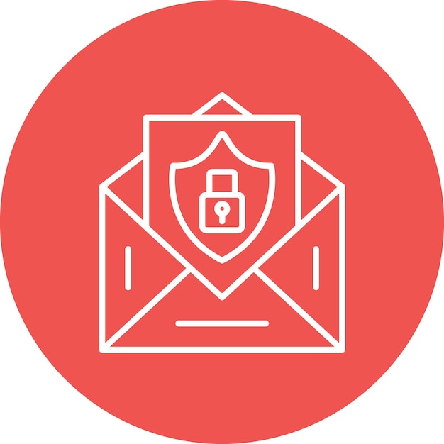 Imagen vectorial de icono de seguridad de correo electrónico Se puede usar para Seguridad