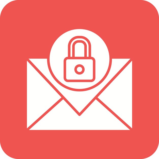 Imagen vectorial de icono de seguridad de correo electrónico Se puede utilizar para protección y seguridad