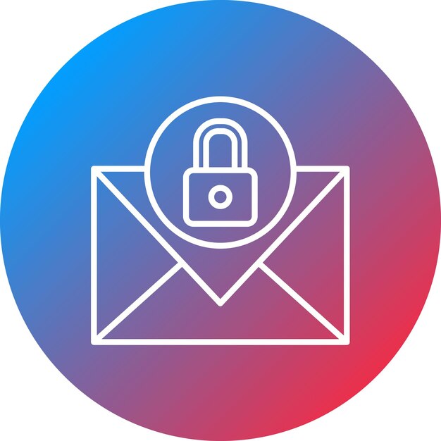 Imagen vectorial de icono de seguridad de correo electrónico Se puede utilizar para protección y seguridad