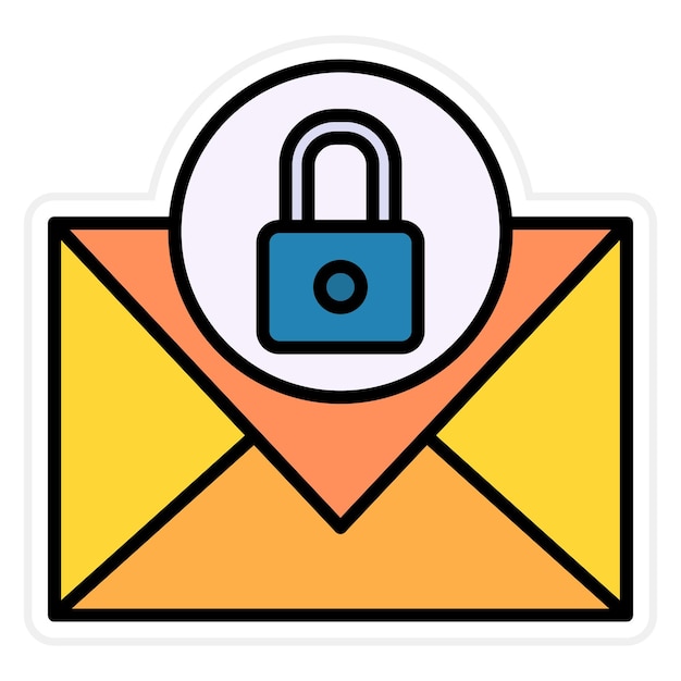 Imagen vectorial de icono de seguridad de correo electrónico Se puede utilizar para protección y seguridad