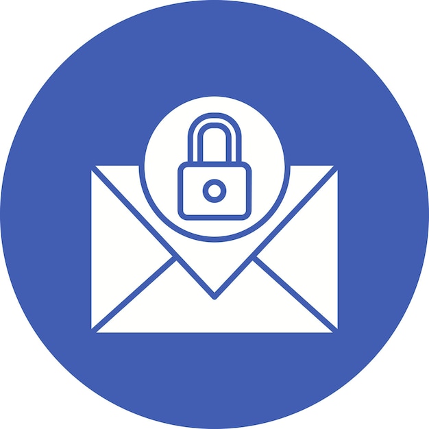 Imagen vectorial de icono de seguridad de correo electrónico Se puede utilizar para protección y seguridad