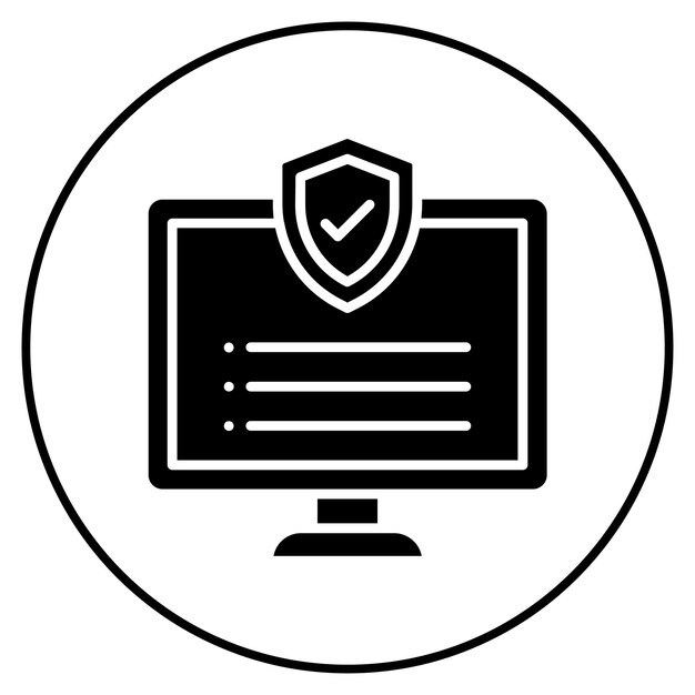 Imagen vectorial de icono de seguridad de datos Puede utilizarse para Ciencias de la Computación