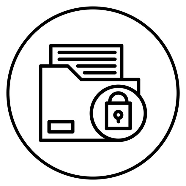 Imagen vectorial del icono de seguridad de datos Puede utilizarse para el rendimiento empresarial