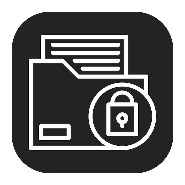 Imagen vectorial del icono de seguridad de datos Puede utilizarse para el rendimiento empresarial