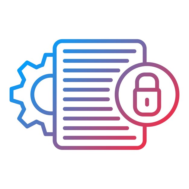 Imagen vectorial del icono de seguridad de gestión Puede utilizarse para el RGPD