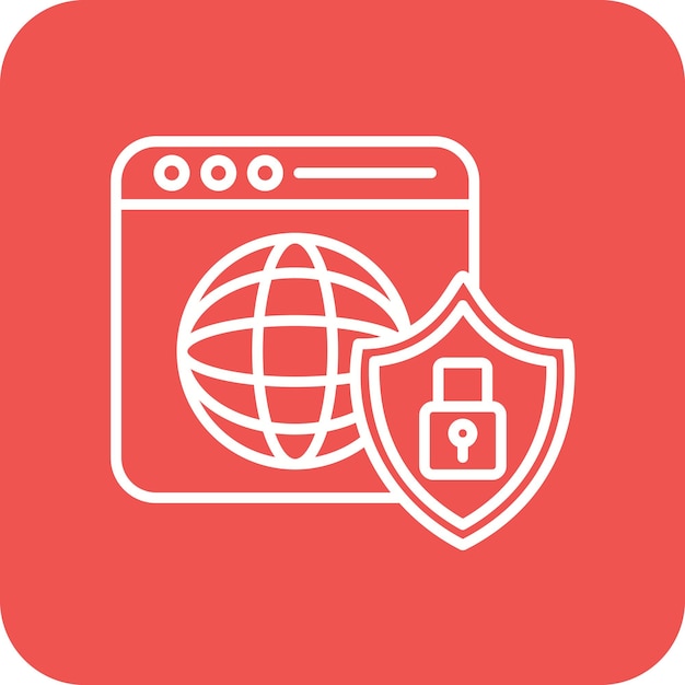 Imagen vectorial de icono de seguridad de Internet Puede utilizarse para Seguridad