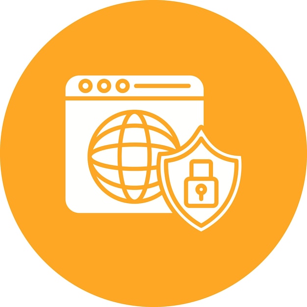 Imagen vectorial de icono de seguridad de Internet Puede utilizarse para Seguridad