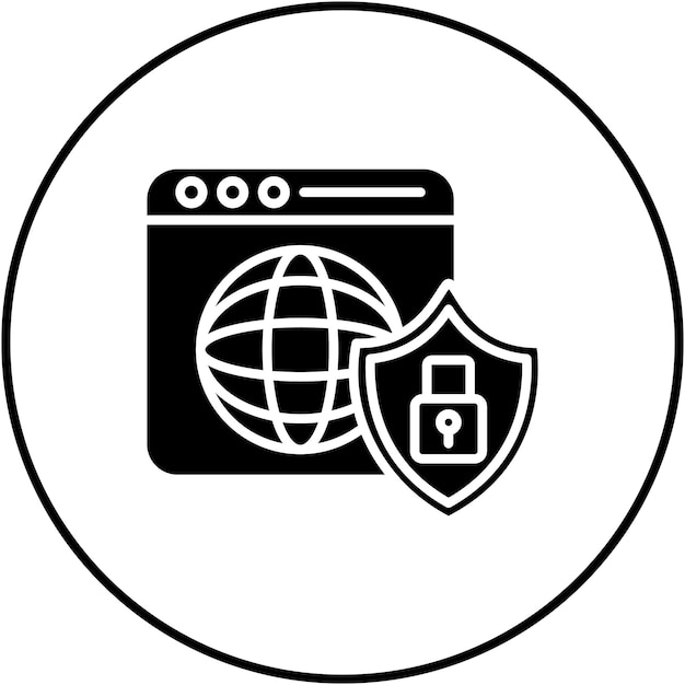 Imagen vectorial de icono de seguridad de Internet Puede utilizarse para Seguridad
