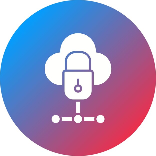 Imagen vectorial de icono de seguridad en la nube Puede utilizarse para el RGPD