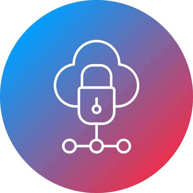 Imagen vectorial de icono de seguridad en la nube Puede utilizarse para el RGPD