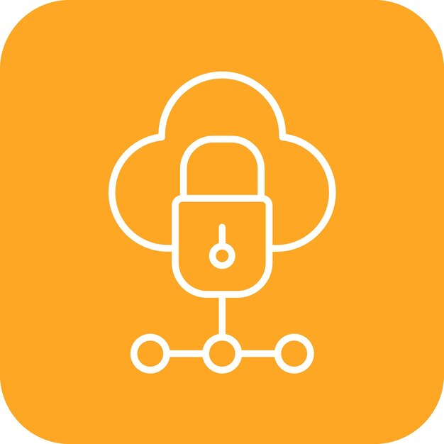 Imagen vectorial de icono de seguridad en la nube Puede utilizarse para el RGPD