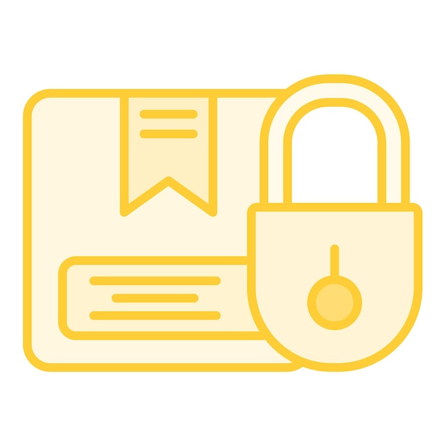 Imagen vectorial del icono de seguridad del paquete Se puede utilizar para la logística