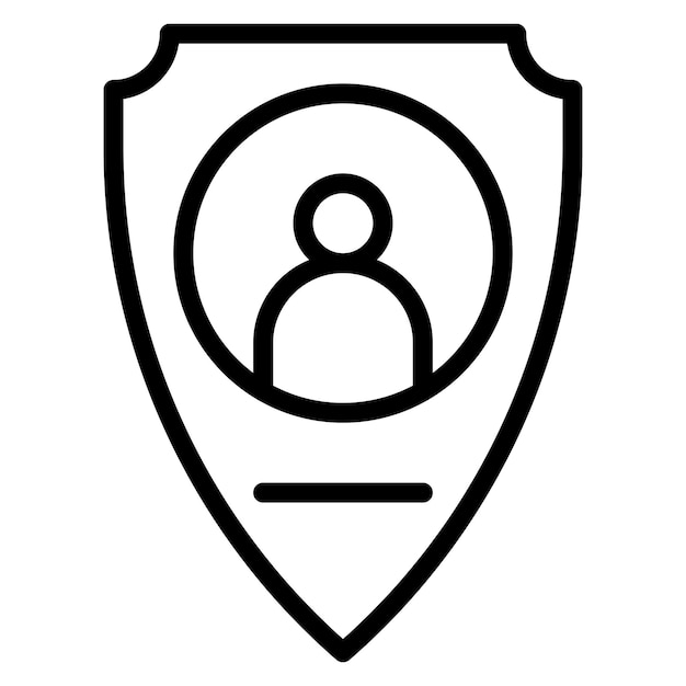Imagen vectorial de icono de seguridad personal Puede utilizarse para los servicios domésticos