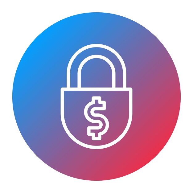 Imagen vectorial del icono de seguridad del préstamo Se puede utilizar para el préstamo