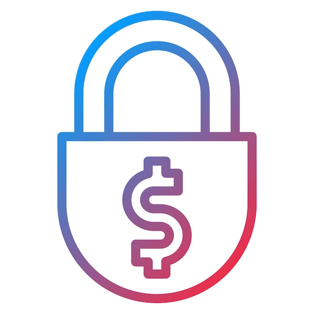 Imagen vectorial del icono de seguridad del préstamo Se puede utilizar para el préstamo