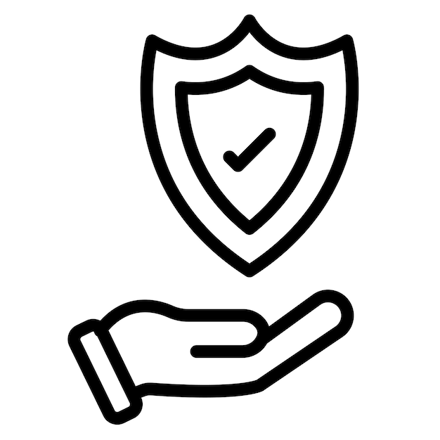 Imagen vectorial del icono de seguridad Puede utilizarse para el Día Mundial del Refugiado