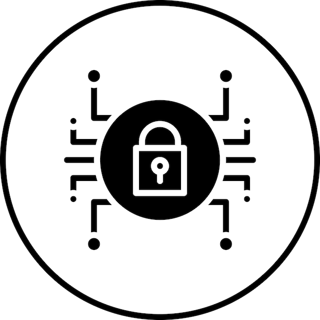 Imagen vectorial del icono de seguridad de la red Se puede utilizar para la creación de redes