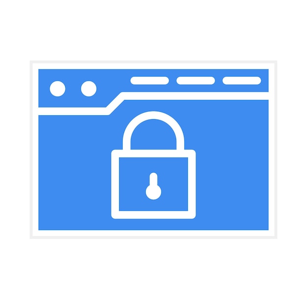 Imagen vectorial del icono de seguridad del sitio Puede utilizarse para la gestión de riesgos